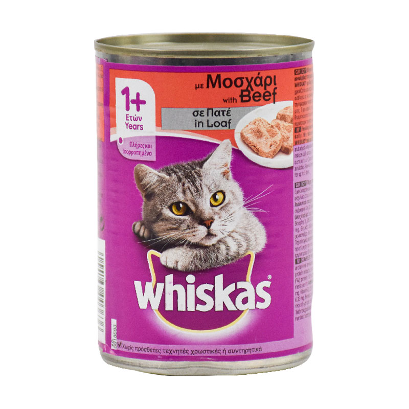 Whiskas Pate Cat Food with Beef 400 g Whiskas Pate Cat Food with Beef 400 g