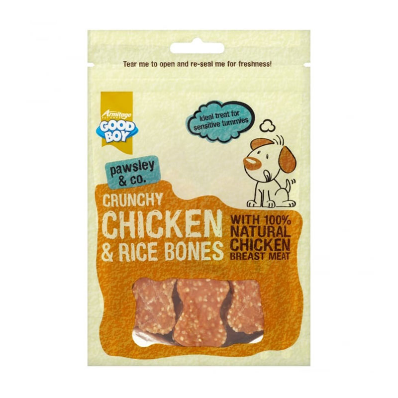 Armitage Good Boy Crunchy Chicken & Rice Bones for Dogs 100 g Armitage Good Boy Crunchy Chicken & Rice Bones for Dogs 100 g