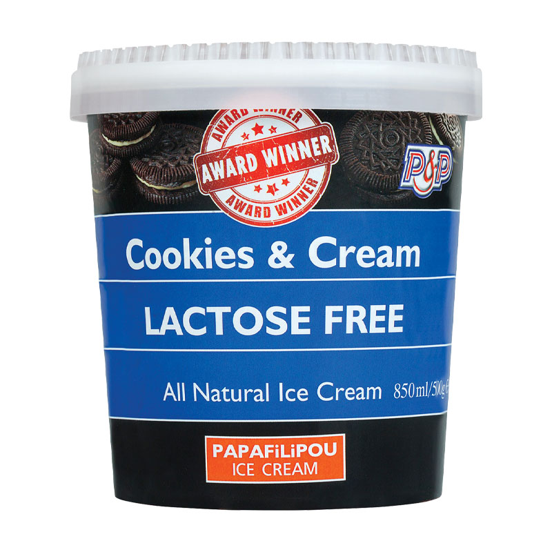 Papafilipou Παγωτό Μπισκότο & Κρέμα Χωρίς Λακτόζη 850 ml Papafilipou Παγωτό Μπισκότο & Κρέμα Χωρίς Λακτόζη 850 ml
